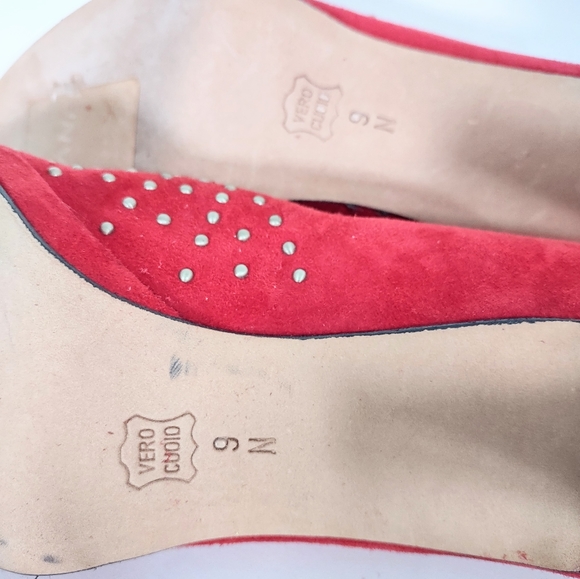 Vaneli Women's Burnt Orange Genuine Suede Leather Platform Stacked Heel Size 9 N - Picture 9 of 10